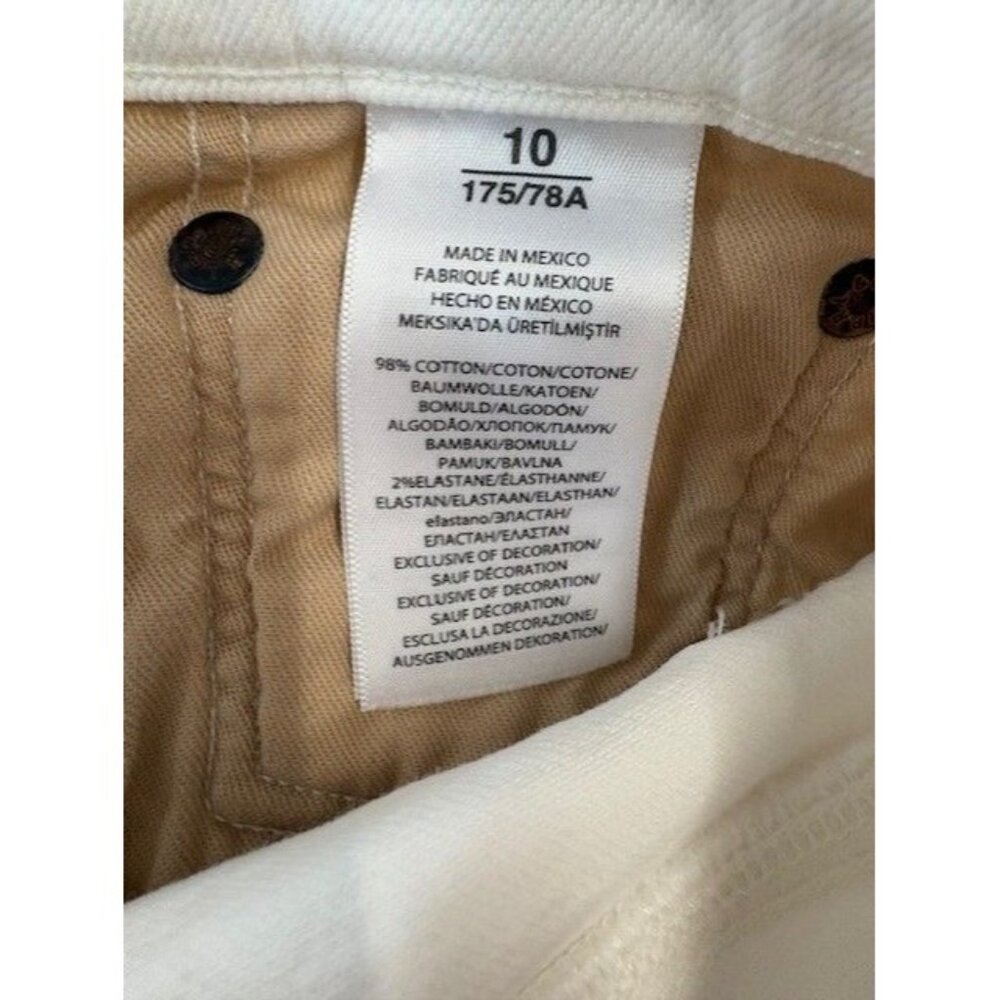 Polo Ralph Lauren White Denim Button-Front Skirt With Back Pockets Size 10 - Picture 7 of 7